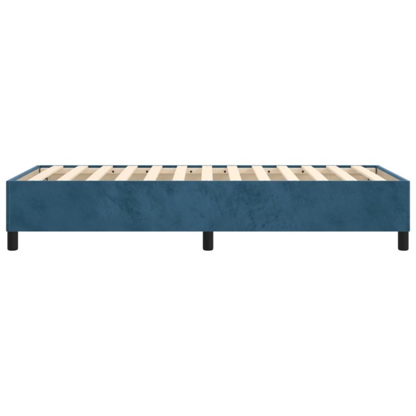 Estructura de cama box spring terciopelo azul oscuro 90x190 cm