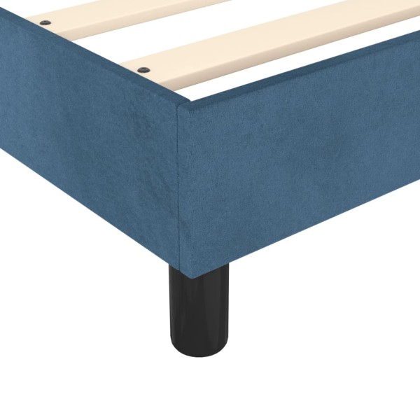 Estructura de cama box spring terciopelo azul oscuro 90x190 cm