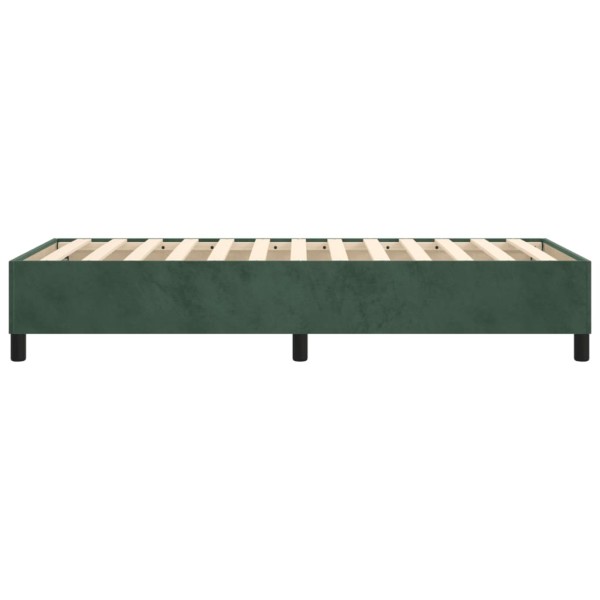 Estructura de cama box spring terciopelo verde oscuro 100x200cm Estructura de cama box spring terciopelo verde oscuro 100x200cm