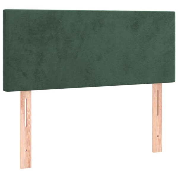 Cabecero con LED de terciopelo verde oscuro 90x5x78/88 cm Cabecero con LED de terciopelo verde oscuro 90x5x78/88 cm