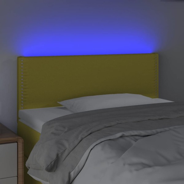 Cabecero con LED de tela verde 90x5x78/88 cm Cabecero con LED de tela verde 90x5x78/88 cm
