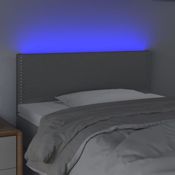 Cabecero con LED de tela gris claro 90x5x78/88 cm Cabecero con LED de tela gris claro 90x5x78/88 cm
