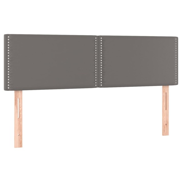 Cabecero con LED cuero sintético negro 144x5x78/88 cm Cabecero con LED cuero sintético negro 144x5x78/88 cm