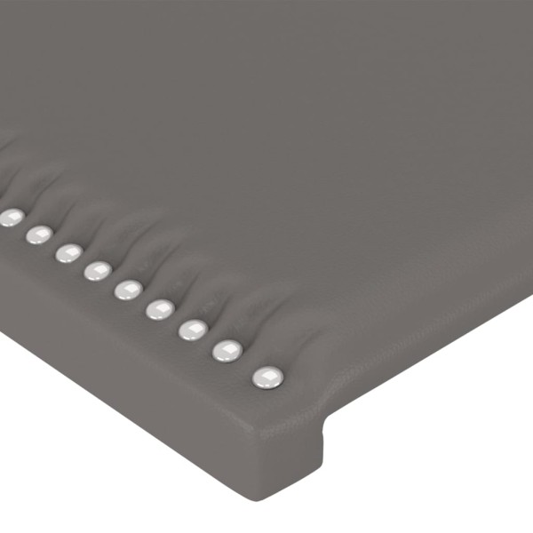Cabecero con LED cuero sintético negro 144x5x78/88 cm Cabecero con LED cuero sintético negro 144x5x78/88 cm