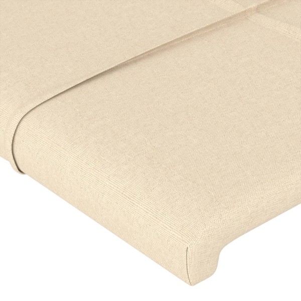Cabecero con LED de tela color crema 80x5x78/88 cm Cabecero con LED de tela color crema 80x5x78/88 cm