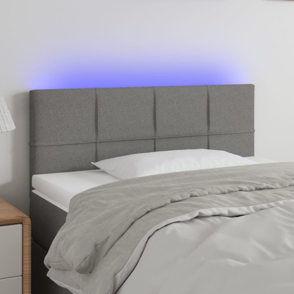 Cabecero con LED de tela gris oscuro 80x5x78/88 cm Cabecero con LED de tela gris oscuro 80x5x78/88 cm