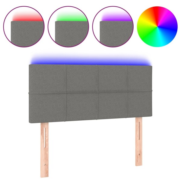 Cabecero con LED de tela gris oscuro 80x5x78/88 cm Cabecero con LED de tela gris oscuro 80x5x78/88 cm