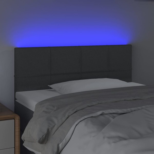 Cabecero con LED de tela gris oscuro 80x5x78/88 cm Cabecero con LED de tela gris oscuro 80x5x78/88 cm