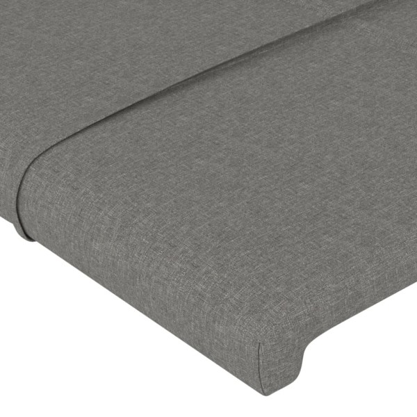 Cabecero con LED de tela gris oscuro 80x5x78/88 cm Cabecero con LED de tela gris oscuro 80x5x78/88 cm