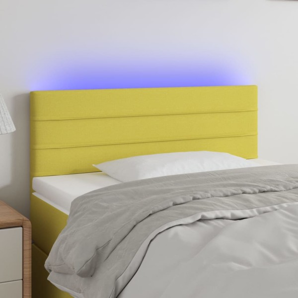 Cabecero con LED de tela verde 80x5x78/88 cm Cabecero con LED de tela verde 80x5x78/88 cm