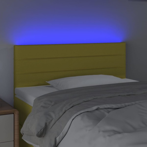 Cabecero con LED de tela verde 80x5x78/88 cm Cabecero con LED de tela verde 80x5x78/88 cm