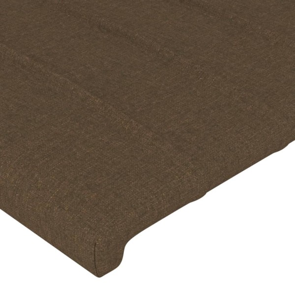 Cabecero con LED de tela marrón oscuro 90x5x78/88 cm Cabecero con LED de tela marrón oscuro 90x5x78/88 cm