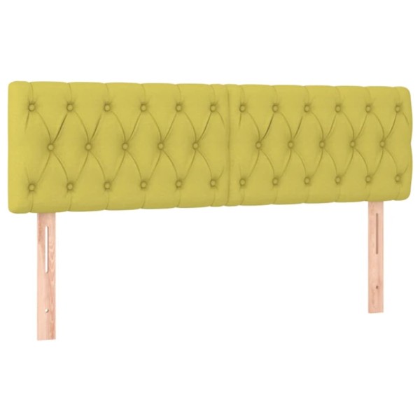 Cabecero con LED de tela verde 144x7x78/88 cm Cabecero con LED de tela verde 144x7x78/88 cm