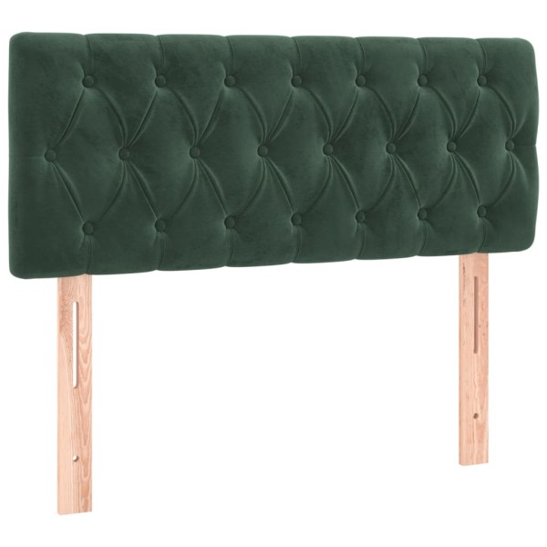 Cabecero con LED de terciopelo verde oscuro 100x7x78/88 cm Cabecero con LED de terciopelo verde oscuro 100x7x78/88 cm