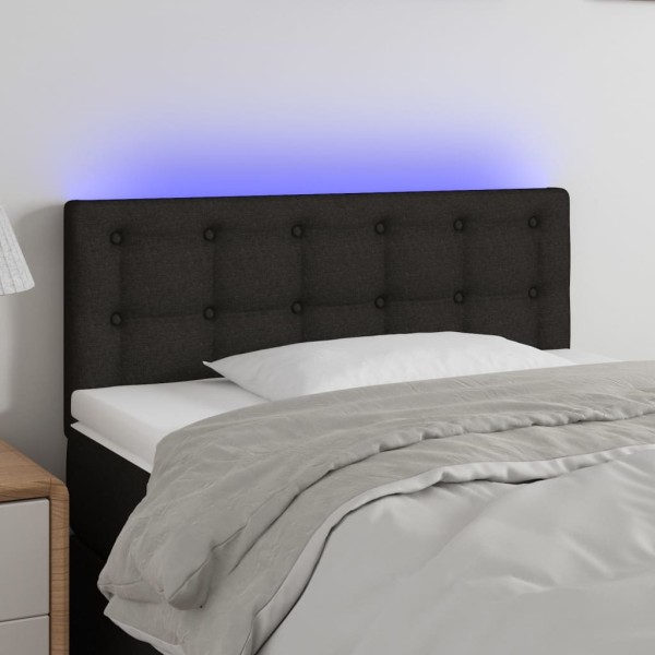 Cabecero con LED de tela negro 80x5x78/88 cm Cabecero con LED de tela negro 80x5x78/88 cm