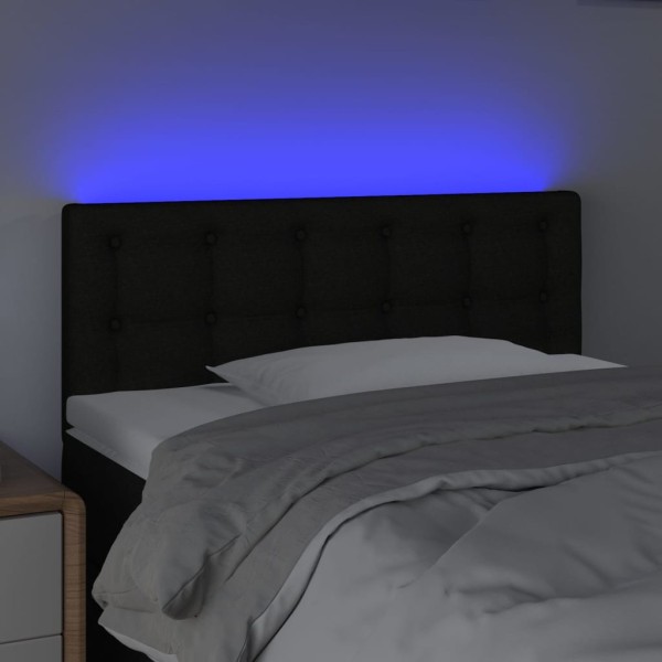 Cabecero con LED de tela negro 80x5x78/88 cm Cabecero con LED de tela negro 80x5x78/88 cm