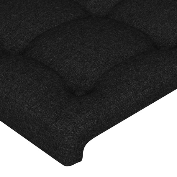 Cabecero con LED de tela negro 80x5x78/88 cm Cabecero con LED de tela negro 80x5x78/88 cm