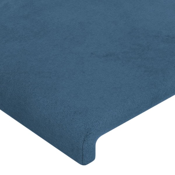 Cabecero con luces LED terciopelo azul oscuro 100x5x118/128 cm Cabecero con luces LED terciopelo azul oscuro 100x5x118/128 cm