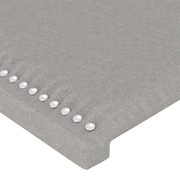 Cabecero con luces LED tela gris claro 144x5x118/128 cm Cabecero con luces LED tela gris claro 144x5x118/128 cm