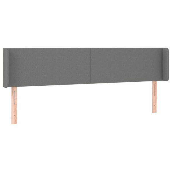 Cabecero con LED de tela gris oscuro 183x16x78/88 cm Cabecero con LED de tela gris oscuro 183x16x78/88 cm