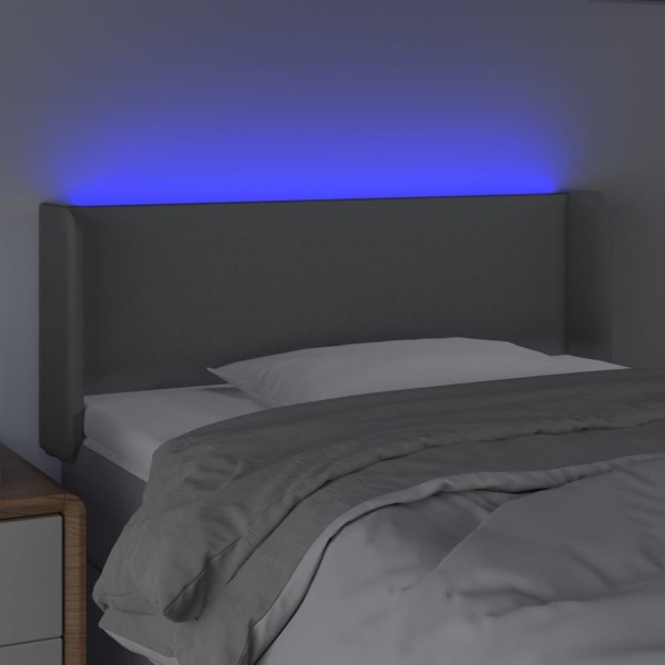 Cabecero con LED de tela gris claro 103x16x78/88 cm Cabecero con LED de tela gris claro 103x16x78/88 cm