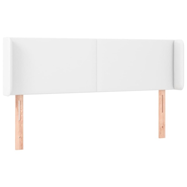 Cabecero con LED cuero sintético blanco 147x16x78/88 cm Cabecero con LED cuero sintético blanco 147x16x78/88 cm