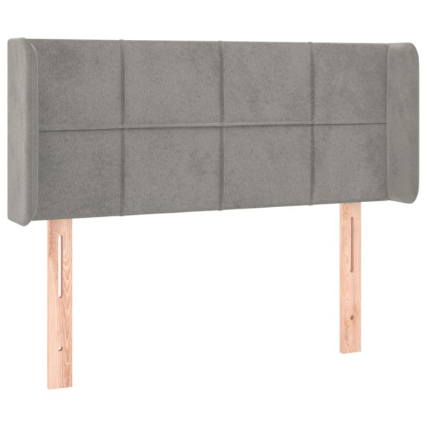 Cabecero con LED de terciopelo gris claro 103x16x78/88 cm Cabecero con LED de terciopelo gris claro 103x16x78/88 cm