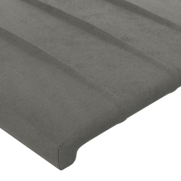 Cabecero con LED de terciopelo gris claro 203x16x78/88 cm Cabecero con LED de terciopelo gris claro 203x16x78/88 cm