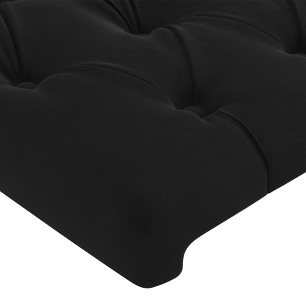 Cabecero con LED de terciopelo negro 83x16x78/88 cm Cabecero con LED de terciopelo negro 83x16x78/88 cm