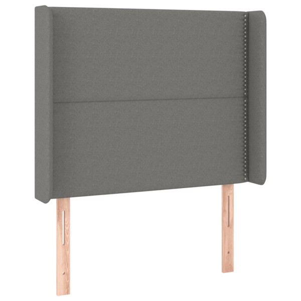 Cabecero con LED de tela gris oscuro 93x16x118/128 cm Cabecero con LED de tela gris oscuro 93x16x118/128 cm