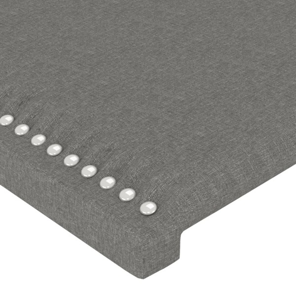 Cabecero con LED de tela gris oscuro 93x16x118/128 cm Cabecero con LED de tela gris oscuro 93x16x118/128 cm