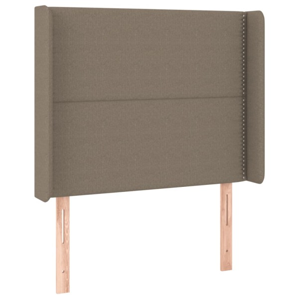 Cabecero con LED de tela gris taupe 103x16x118/128 cm Cabecero con LED de tela gris taupe 103x16x118/128 cm
