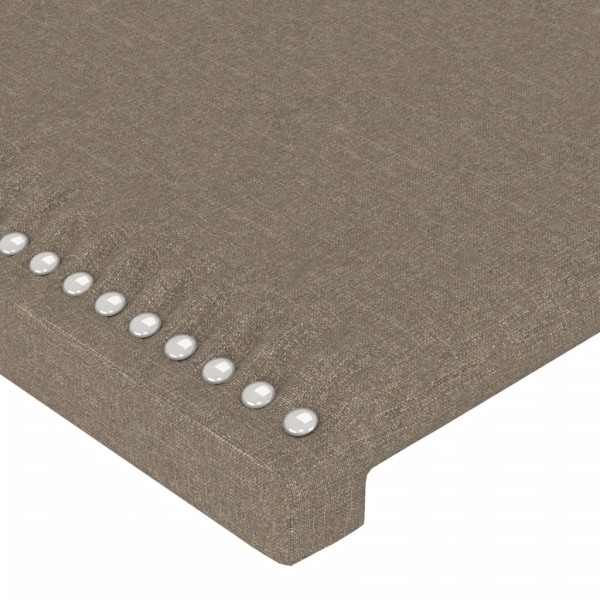 Cabecero con LED de tela gris taupe 103x16x118/128 cm Cabecero con LED de tela gris taupe 103x16x118/128 cm