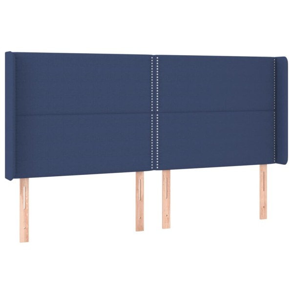 Cabecero con LED de tela azul 183x16x118/128 cm Cabecero con LED de tela azul 183x16x118/128 cm