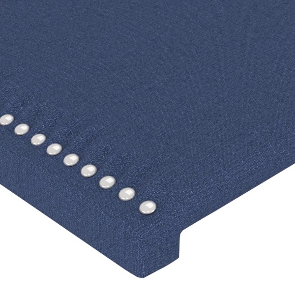 Cabecero con LED de tela azul 183x16x118/128 cm Cabecero con LED de tela azul 183x16x118/128 cm