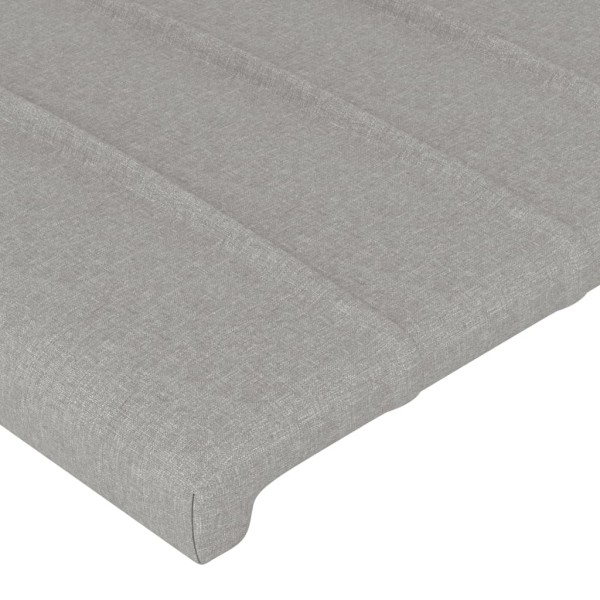 Cabecero con LED de tela gris claro 93x16x118/128 cm Cabecero con LED de tela gris claro 93x16x118/128 cm
