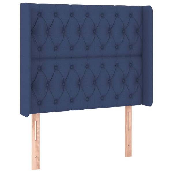 Cabecero con LED de tela azul 93x16x118/128 cm Cabecero con LED de tela azul 93x16x118/128 cm