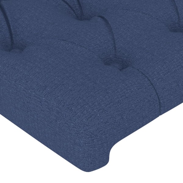Cabecero con LED de tela azul 93x16x118/128 cm Cabecero con LED de tela azul 93x16x118/128 cm
