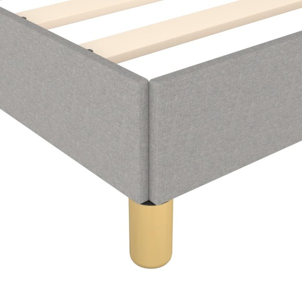 Estructura de cama con cabecero de tela gris claro 90x200 cm Estructura de cama con cabecero de tela gris claro 90x200 cm