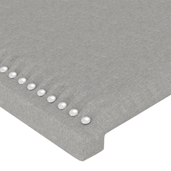 Estructura de cama con cabecero de tela gris claro 90x200 cm Estructura de cama con cabecero de tela gris claro 90x200 cm