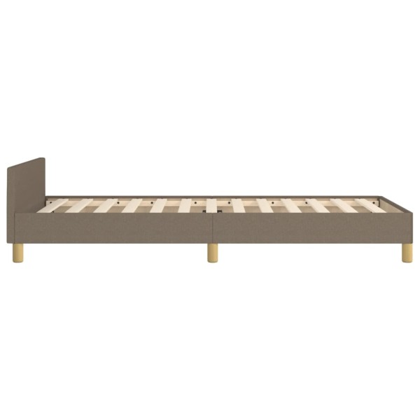 Estructura de cama con cabecero de tela gris taupe 80x200 cm Estructura de cama con cabecero de tela gris taupe 80x200 cm
