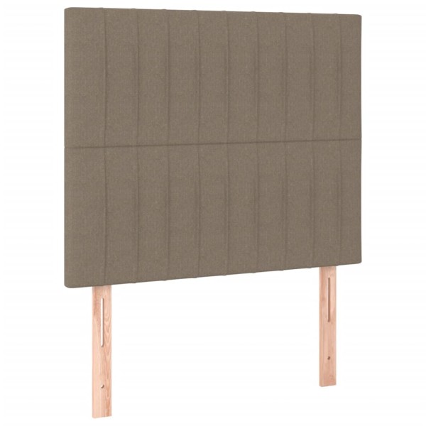 Estructura de cama con cabecero de tela gris taupe 80x200 cm Estructura de cama con cabecero de tela gris taupe 80x200 cm