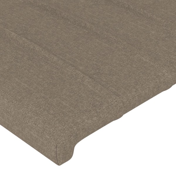 Estructura de cama con cabecero de tela gris taupe 80x200 cm Estructura de cama con cabecero de tela gris taupe 80x200 cm