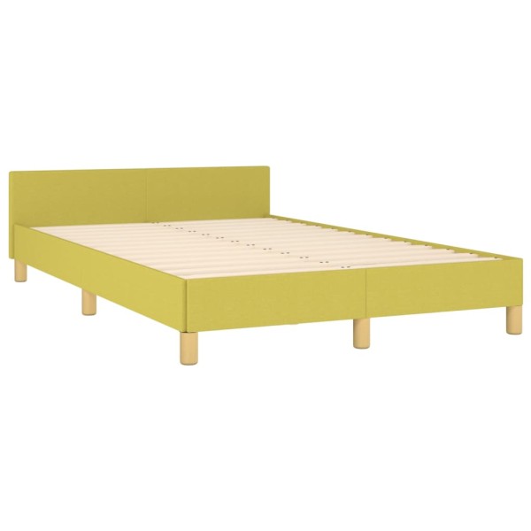 Estructura de cama con cabecero de tela verde 120x200 cm Estructura de cama con cabecero de tela verde 120x200 cm