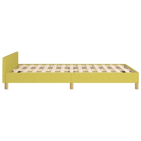 Estructura de cama con cabecero de tela verde 120x200 cm Estructura de cama con cabecero de tela verde 120x200 cm