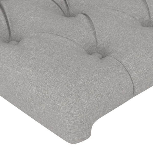 Estructura de cama con cabecero de tela gris claro 80x200 cm Estructura de cama con cabecero de tela gris claro 80x200 cm