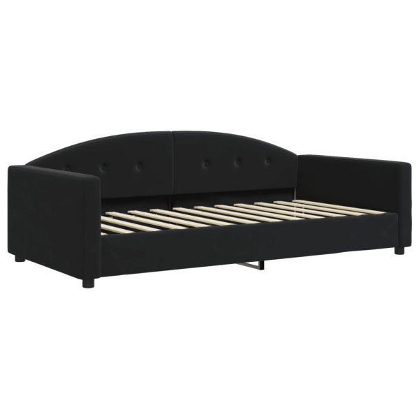 Sofá cama nido terciopelo negro 100x200 cm Sofá cama nido terciopelo negro 100x200 cm
