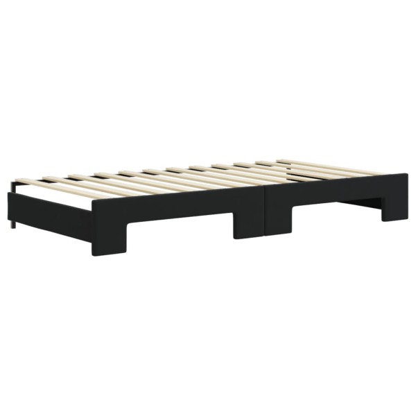 Sofá cama nido terciopelo negro 100x200 cm Sofá cama nido terciopelo negro 100x200 cm