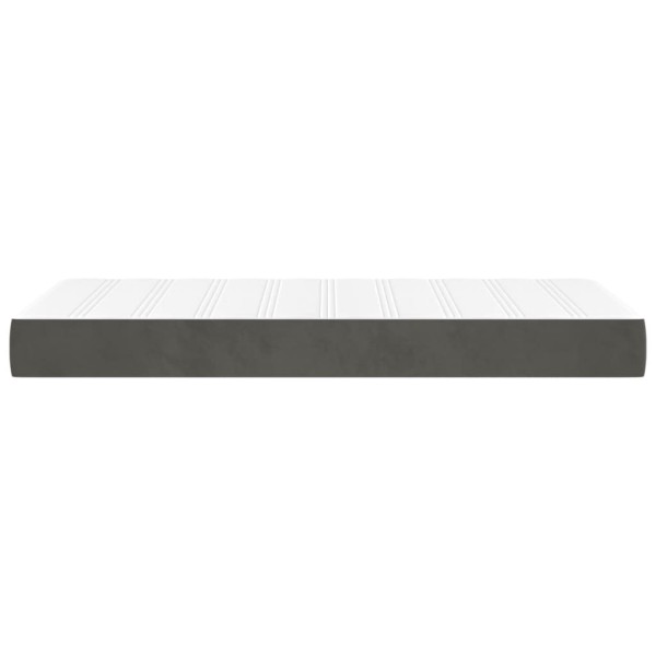 Colchón muelles ensacados terciopelo gris oscuro 100x200x20 cm Colchón muelles ensacados terciopelo gris oscuro 100x200x20 cm