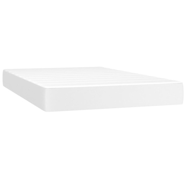 Colchón muelles ensacados cuero sintético blanco 120x200x20 cm Colchón muelles ensacados cuero sintético blanco 120x200x20 cm